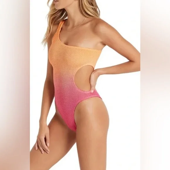 BOUND BY BOND-EYE The Milan Cutout One-Piece Swimsuit in Sunset One Size - Picture 3 of 10